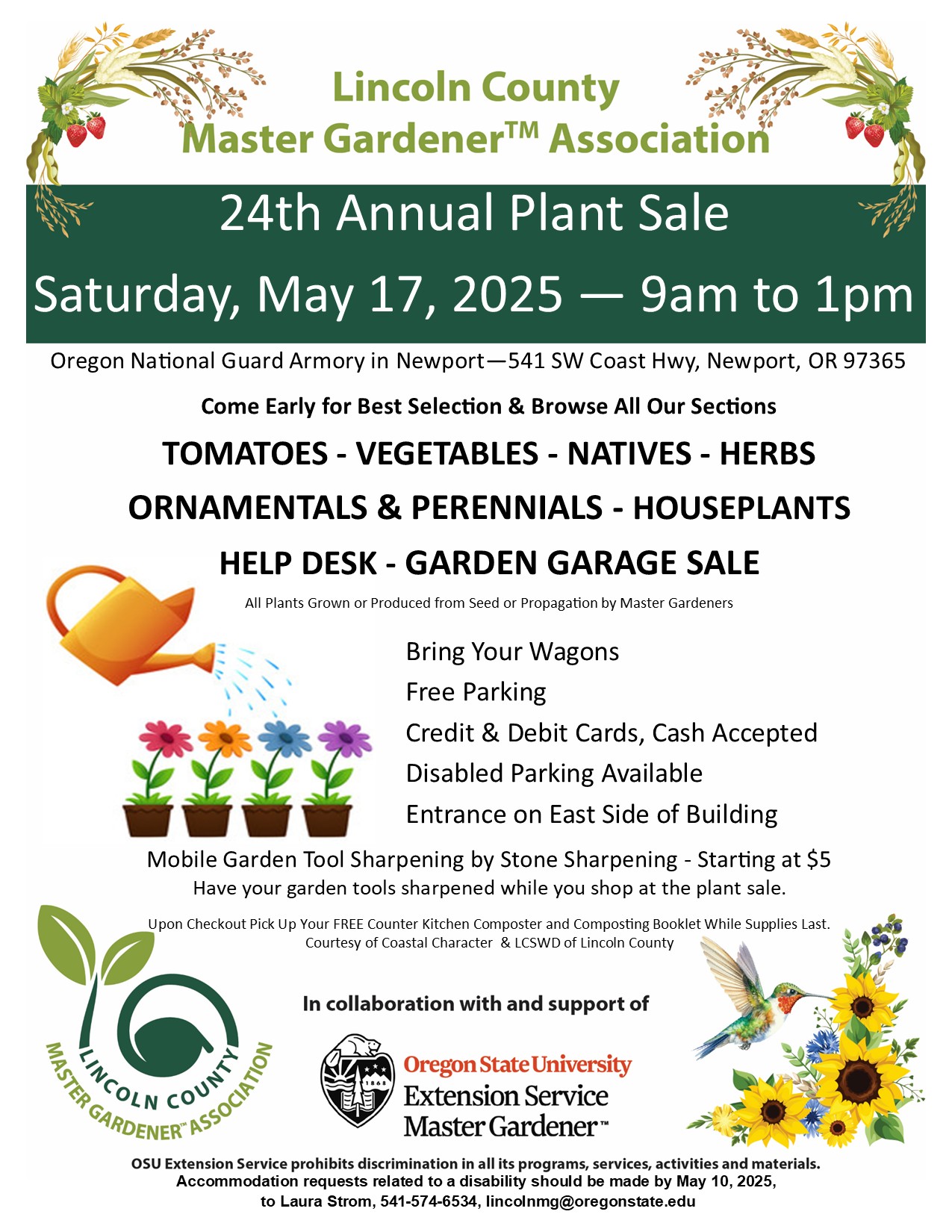 2025 Plant Sale Flyer